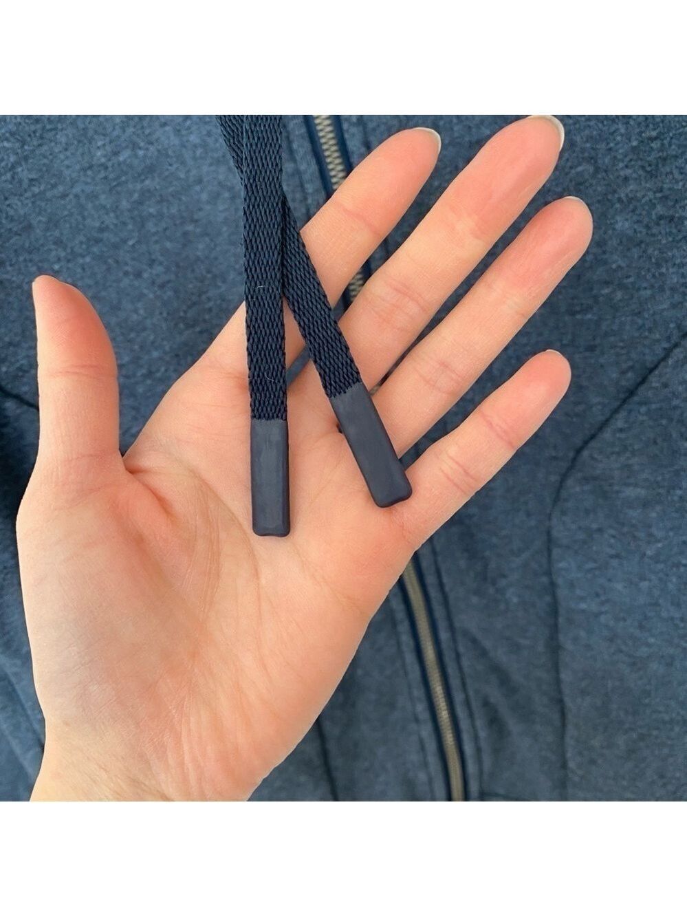 Lululemon Huddle & Hustle Hoodie Heathered Blue Sz 6 Full Zip Sweatshirt - Picture 9 of 12